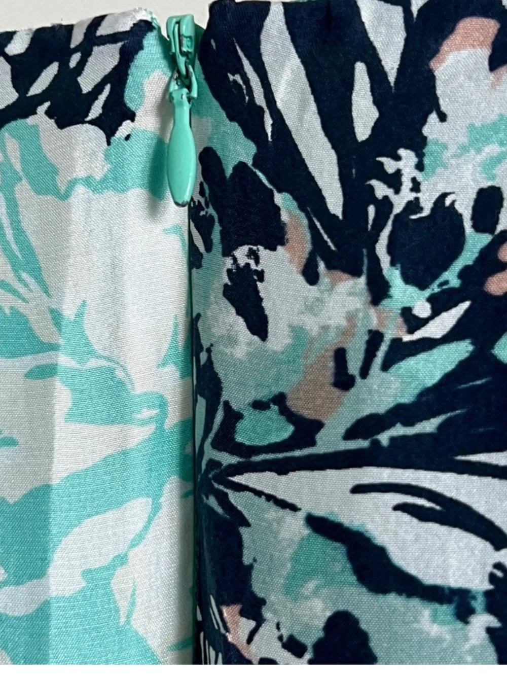 J.Crew 100% Silk Watercolor Floral A-Line Dress Blue Teal Yellow Sleeveless Sz 4